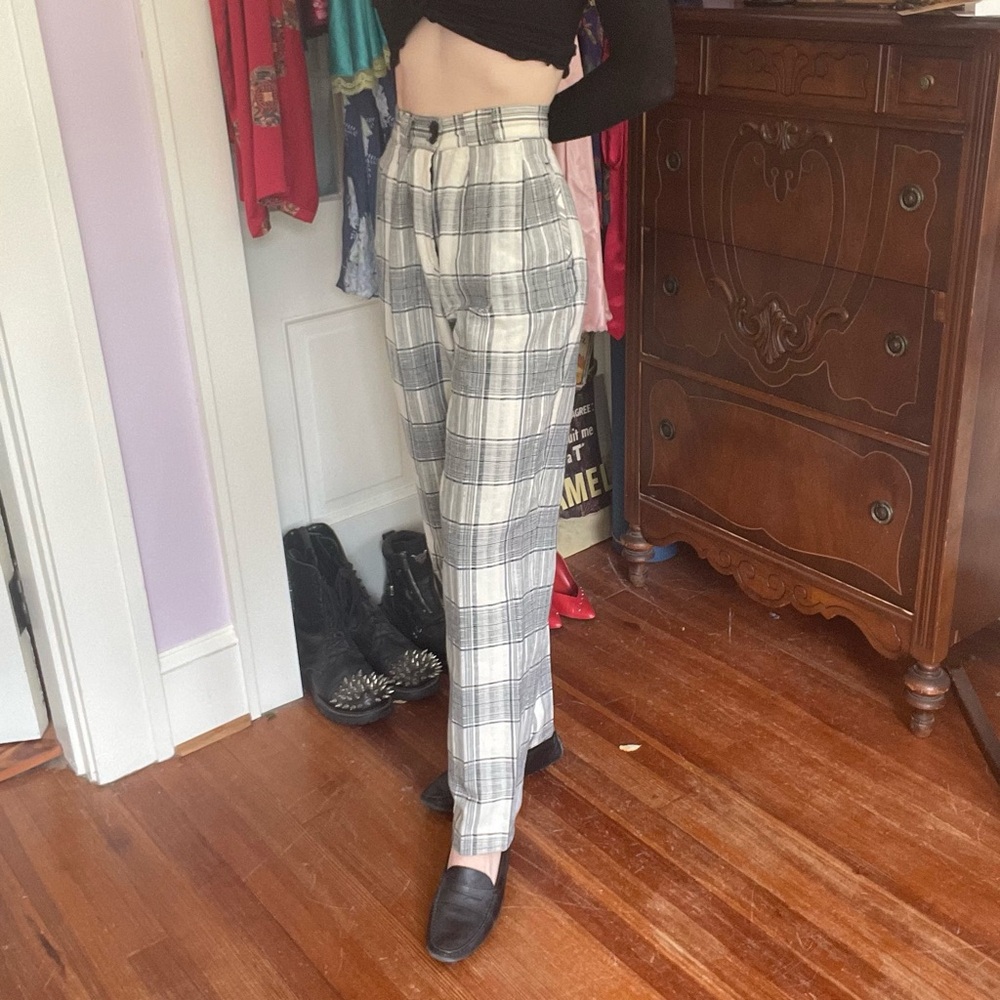 Vintage Bill Blass Checkered Trousers - Picture 1 of 8